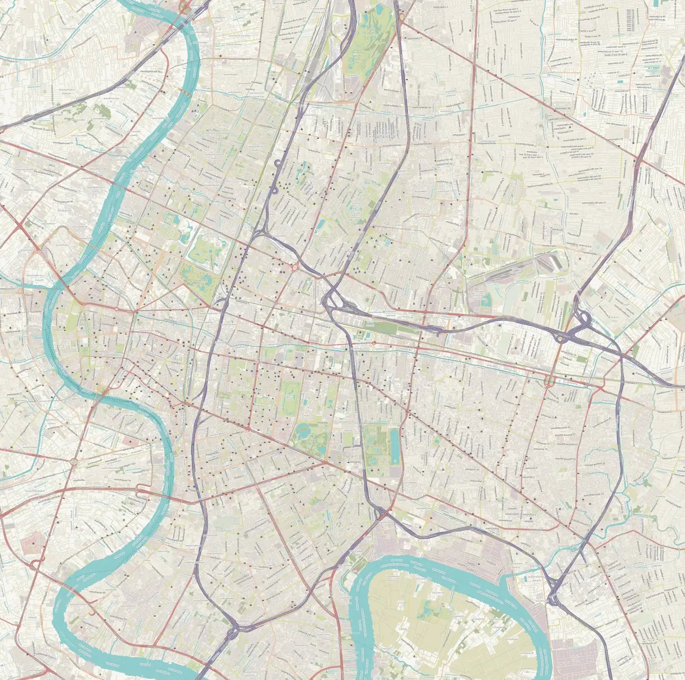 Central Bangkok map